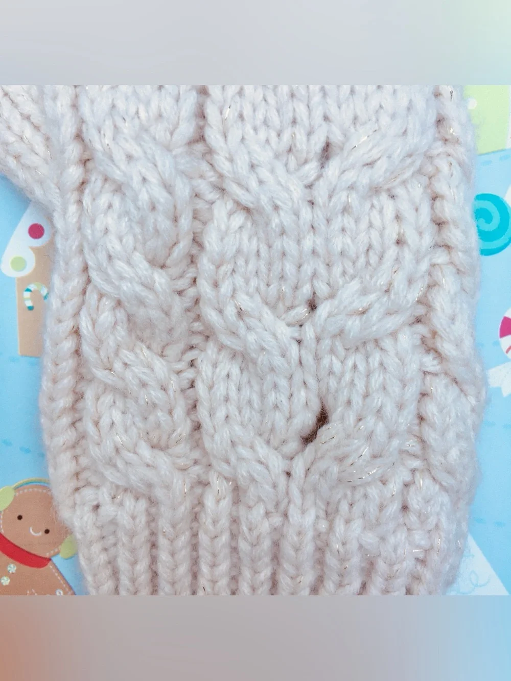 Gap Kids ❉ Cable Knit Cream Mittens Gloves